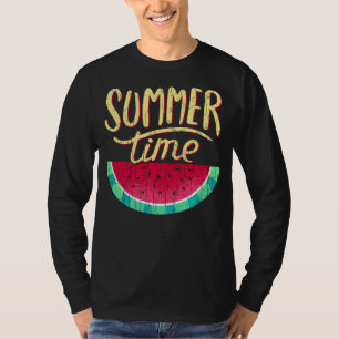 Summertime Funny Watermelon Summer Fruit Graphic T-Shirt