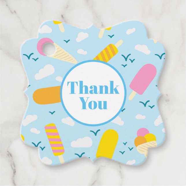 Summertime Ice Cream Favour Tags (Front)