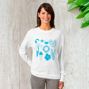 Summertime Icons Womens Long-Sleeve T-Shirt