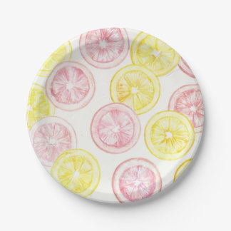 Summertime Lemonade Paper Plate