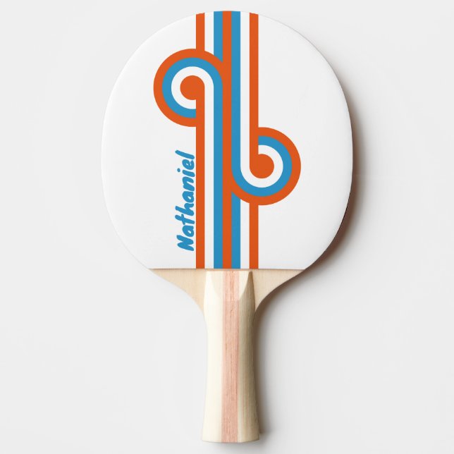 Summertime Nostalgic Loop with Name Ping Pong Paddle (Front)