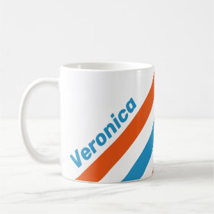 Summertime Nostalgic Stripes with Name Coffee Mug