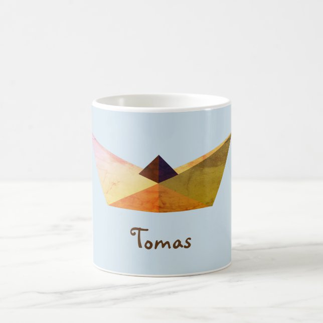 Summertime, Origami Hat Personalised Mug (Center)