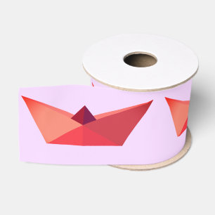 Summertime, Origami Hat Wide Grosgrain Ribbon