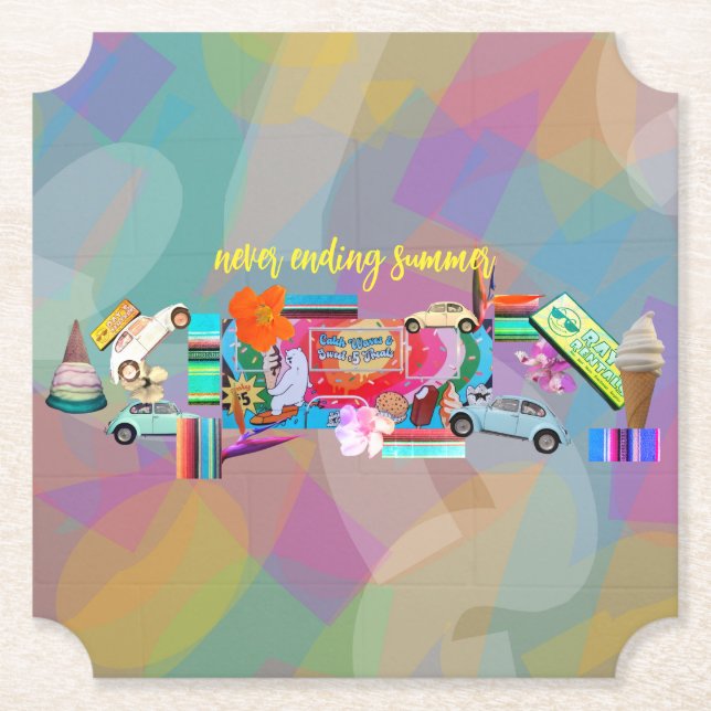 Summertime Paper Coaster (Front)