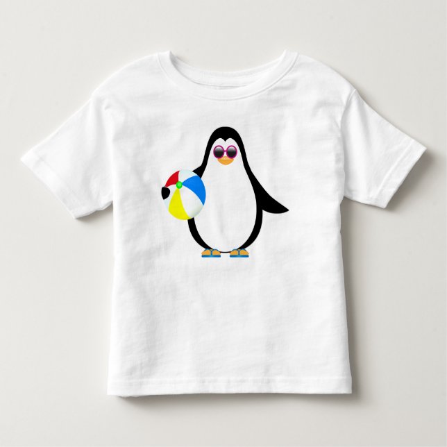 Summertime Penguin Toddler T-Shirt (Front)