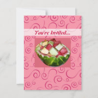 Summertime Picnic Watermelon Fruit Pink Swirls