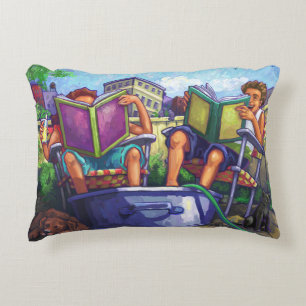 Summertime Reading Decorative Cushion