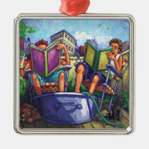 Summertime Reading Metal Tree Decoration