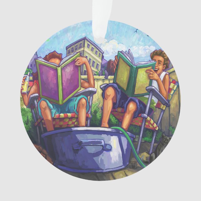 Summertime Reading Ornament (Front)