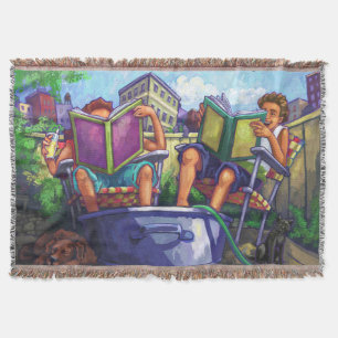 Summertime Reading Throw Blanket