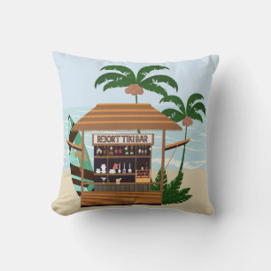 Summertime Resort Tiki Bar at the Beach Cushion