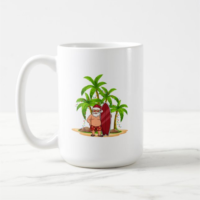 Summertime Santa Mug. Coffee Mug (Left)