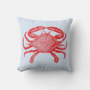 Summertime Seafood Crab Picnic Cushion