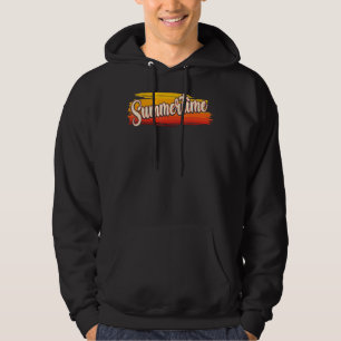 Summertime Seasonal Grunge Style Retro Hoodie