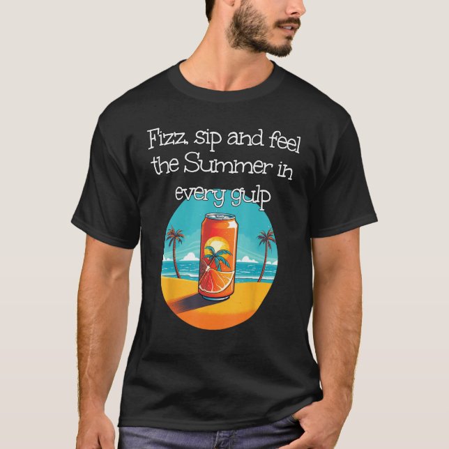 Summertime Soda at summery Days under Palm Trees T-Shirt (Front)