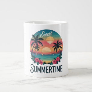 Summertime Summer Trip Beach Large Coffee Mug