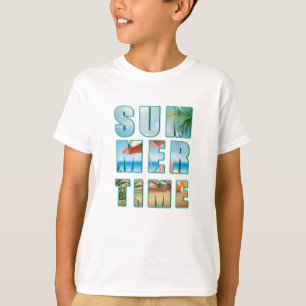 Summertime Text with Big Letters Beach-23430 T-Shirt