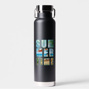Summertime Text with Big Letters Beach-23430 Water Bottle