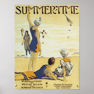 Summertime Vintage Songbook Cover Poster