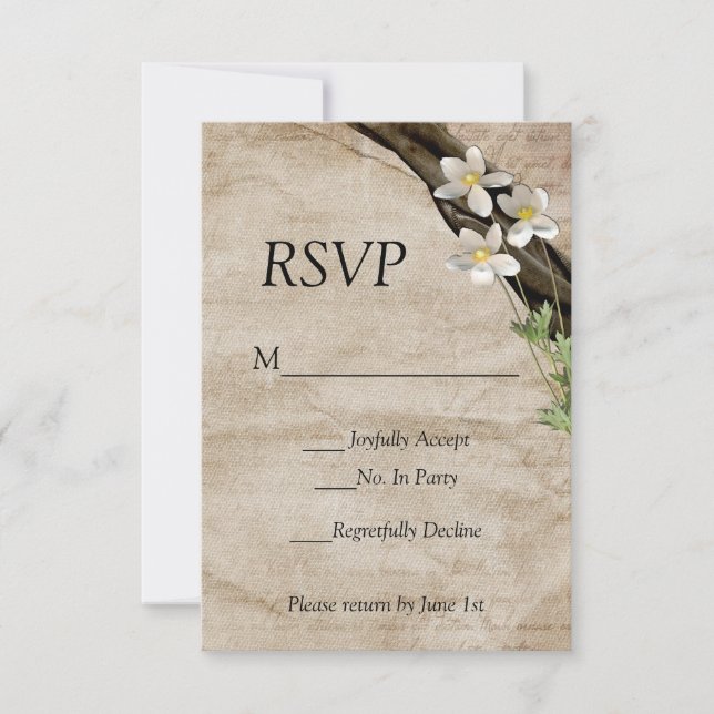 Summertime Wedding RSVP Card (Front)