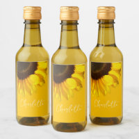Summertime Yellow Sunflower Customisable Name