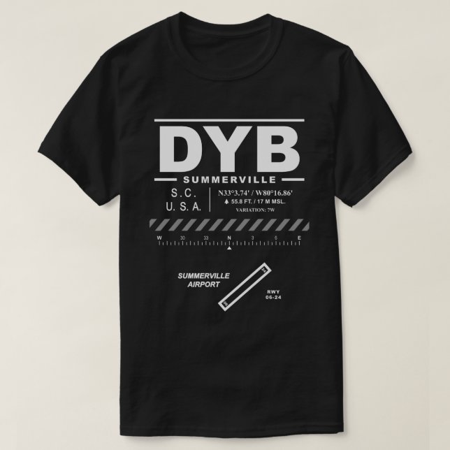 Summerville Airport DYB T-Shirt (Design Front)