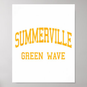 Summerville High School Hs Summerville Sc Retro Sp Poster