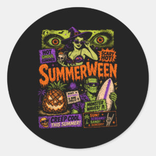 Summerween 1 classic round sticker