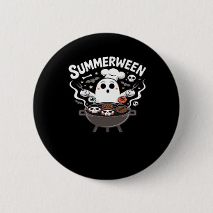 Summerween BBQ Funny 6 Cm Round Badge