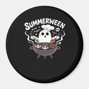 Summerween BBQ Funny Magnet