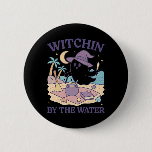 Summerween Beach Halloween Ghost 6 Cm Round Badge
