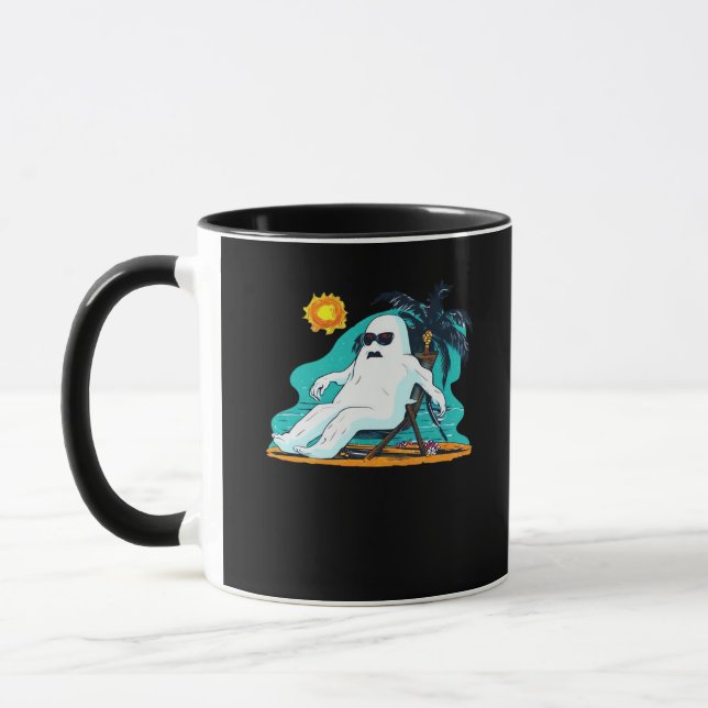 Summerween - Chibi Sunbathing Oversized Mug (Left)