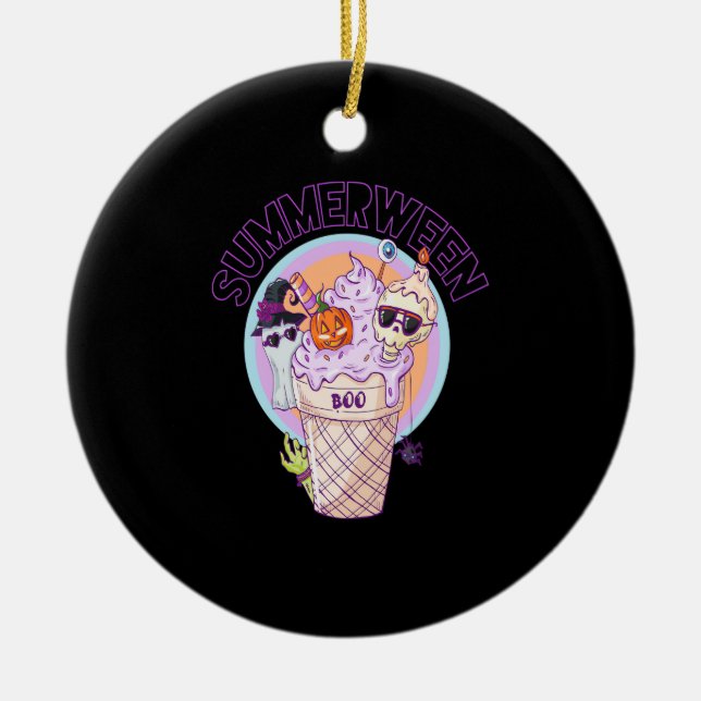 Summerween Chill Ceramic Ornament (Front)