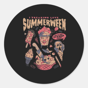 Summerween Classic Meme Round Sticker