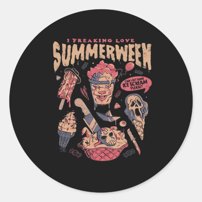 Summerween Classic Meme Round Sticker (Front)