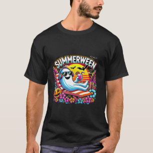 Summerween Cute Spooky Summer Ghost Halloween Love T-Shirt