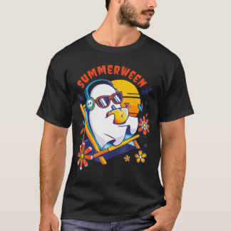 Summerween Cute Spooky Summer Vibes Halloween Summ T-Shirt