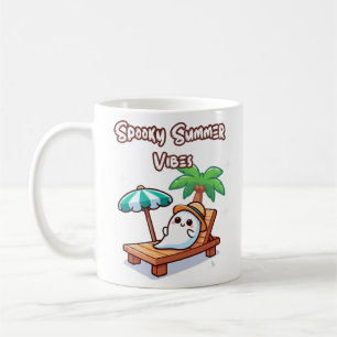 Summerween Cute Summer Ghost Coffee Mug