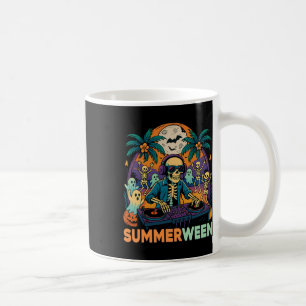 Summerween Dj Skeleton Beach Party Halloween Music Coffee Mug
