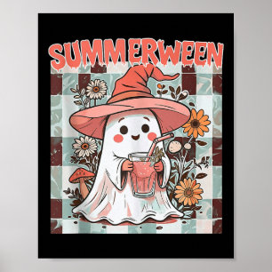 Summerween Funny Halloween Fall Trending Design Ta Poster