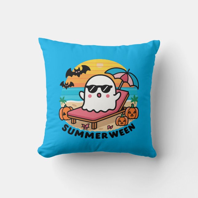 Summerween - ghost on sunbed cushion (Front)