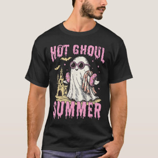 Summerween Hot Ghoul Summer Funny Cute Ghost Pool  T-Shirt