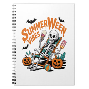 Summerween Ice Cream Summer Vacation Halloween Notebook