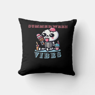 Summerween IceCream Skeleton Classic Cushion