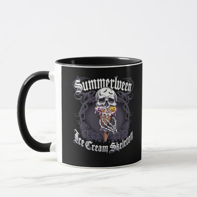 Summerween IceCream Skeleton Classic Trending Mug (Left)