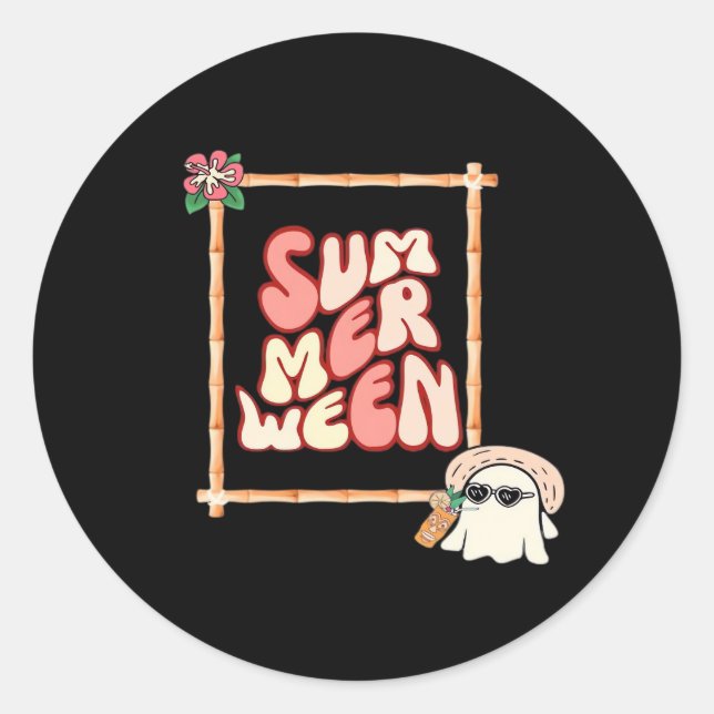 Summerween Oversized Classic Round Sticker (Front)