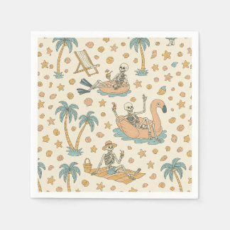 Summerween Party Skeleton Napkins