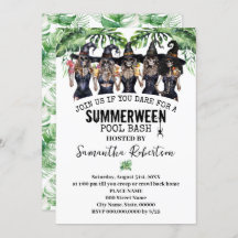 Summerween Party Witches Girls Pool Bash