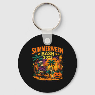 Summerween Sh 2025 Skeleton Beach Party Halloween  Key Ring